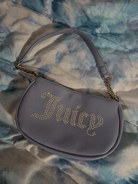 Juicy Couture Lilac Rhinestone 'Juicy' Shoulder Bag